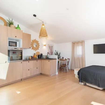 Apartamento Beau T2 -terrasse- Central- Bord De 50m - Clim